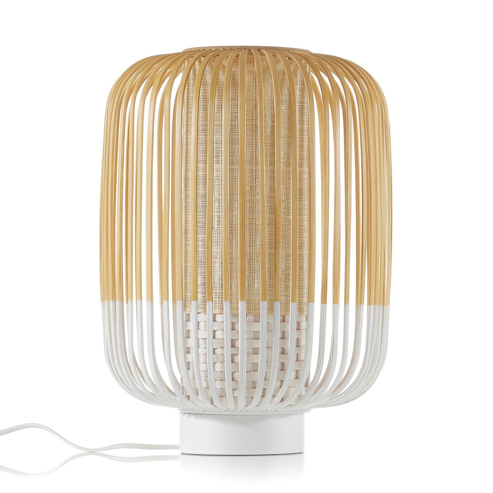 Candeeiro de mesa Forestier Bamboo Light M 39 cm branco