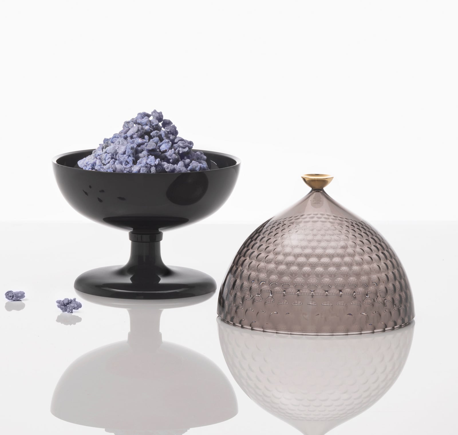 Pumo decorative bowl, smoke grey, height 29 cm - Kartell