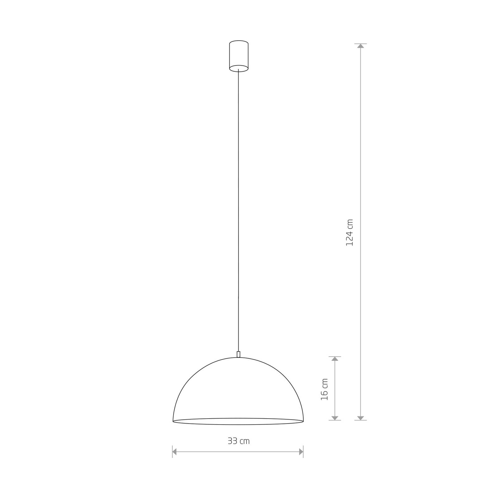 Euluna Suspension Hemisphere Hit S Ø 33 cm noire/laiton