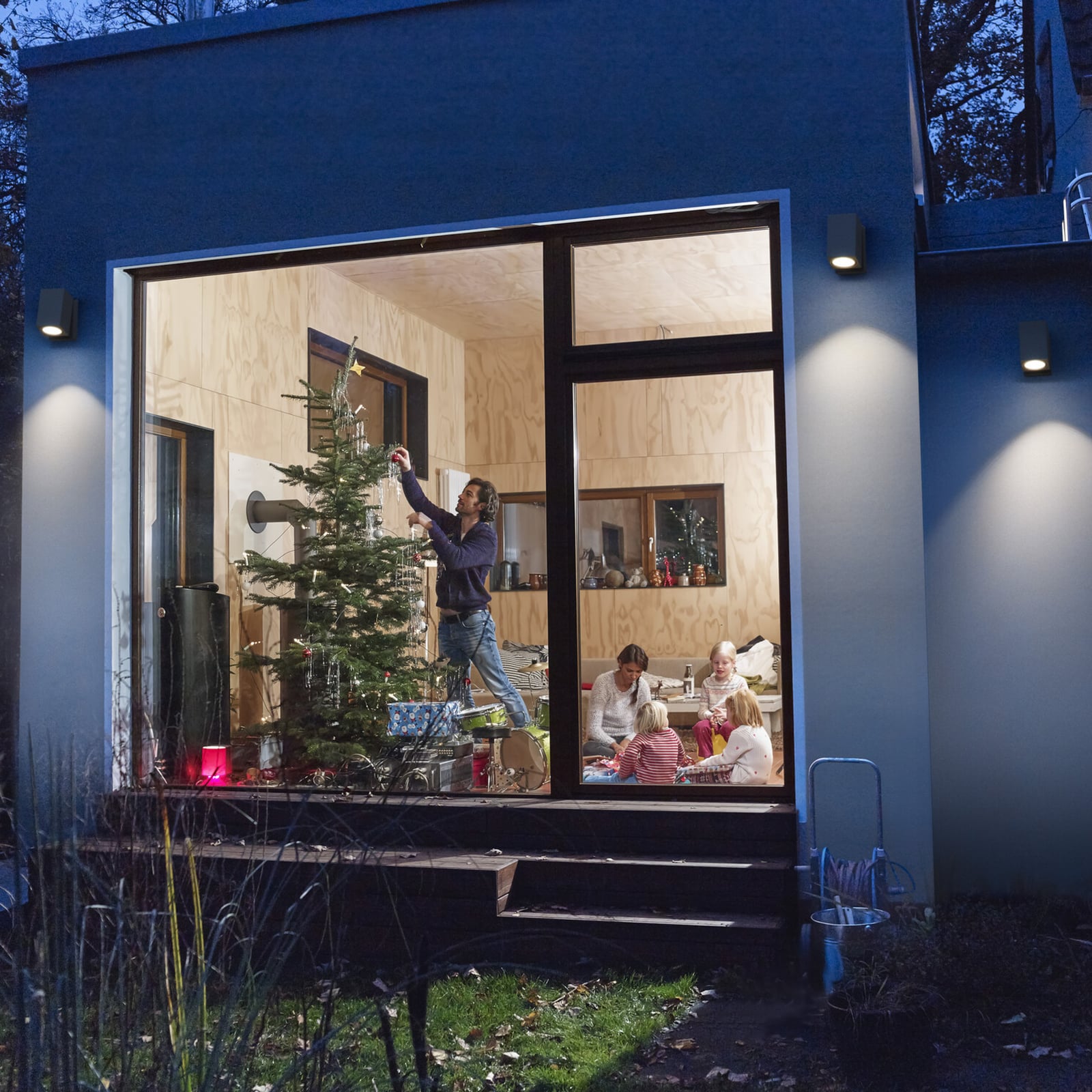 OSRAM venkovní nástěnné svítidlo ENDURA CLASSIC CUBE černá kovová IP44