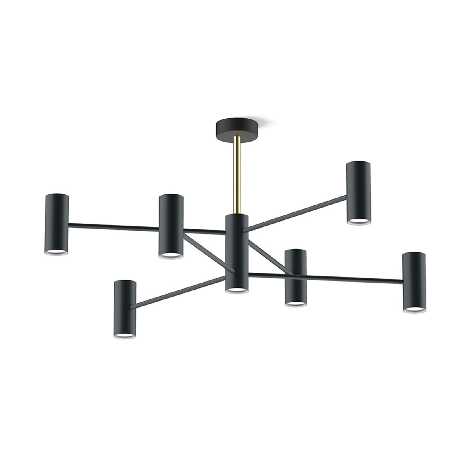 Modo Luce Chandelier plafoniera 13 luci 100cm nero