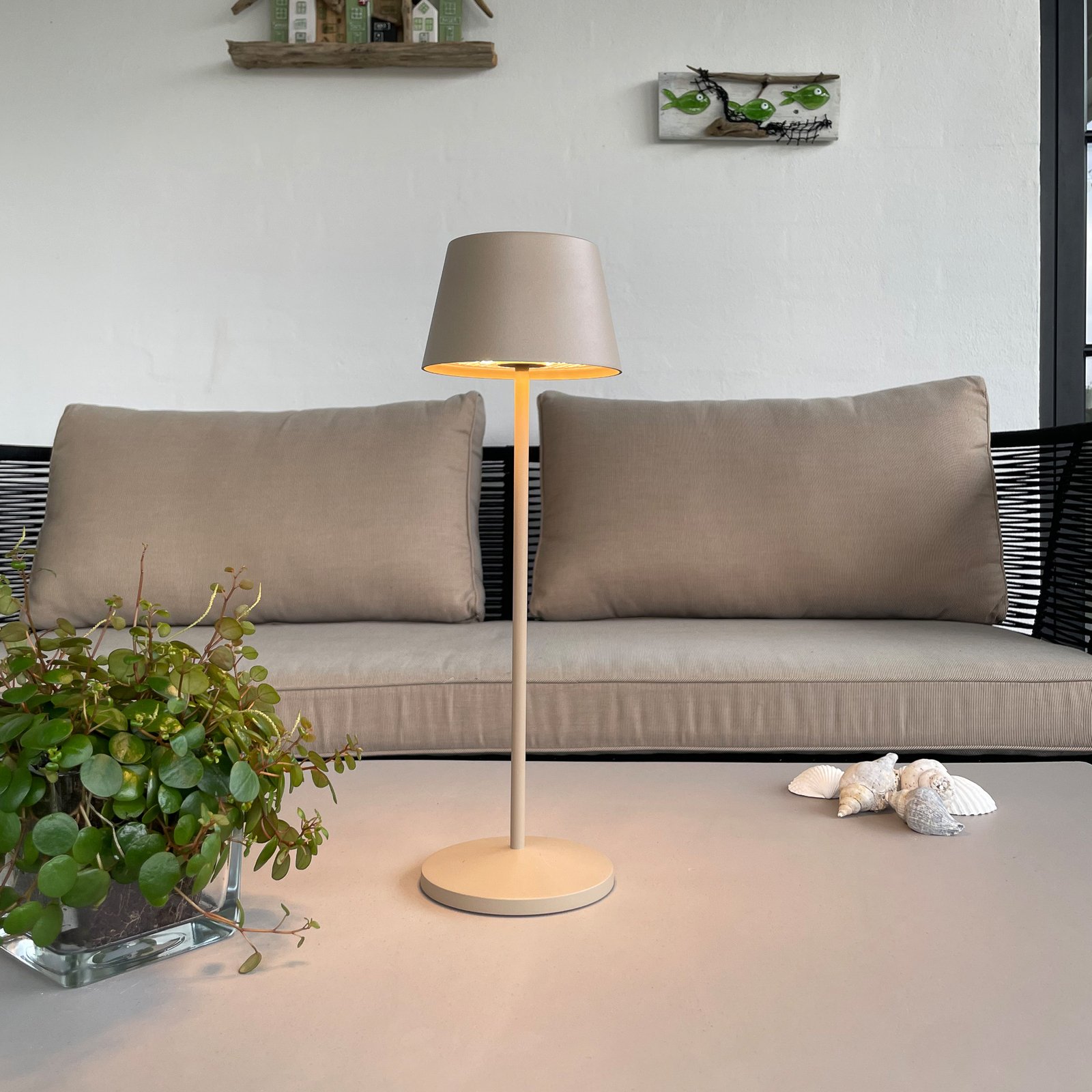 Modi Portable Table Lamp Grey Beige - Loom Design