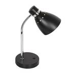 Spring table lamp, adjustable arm, black