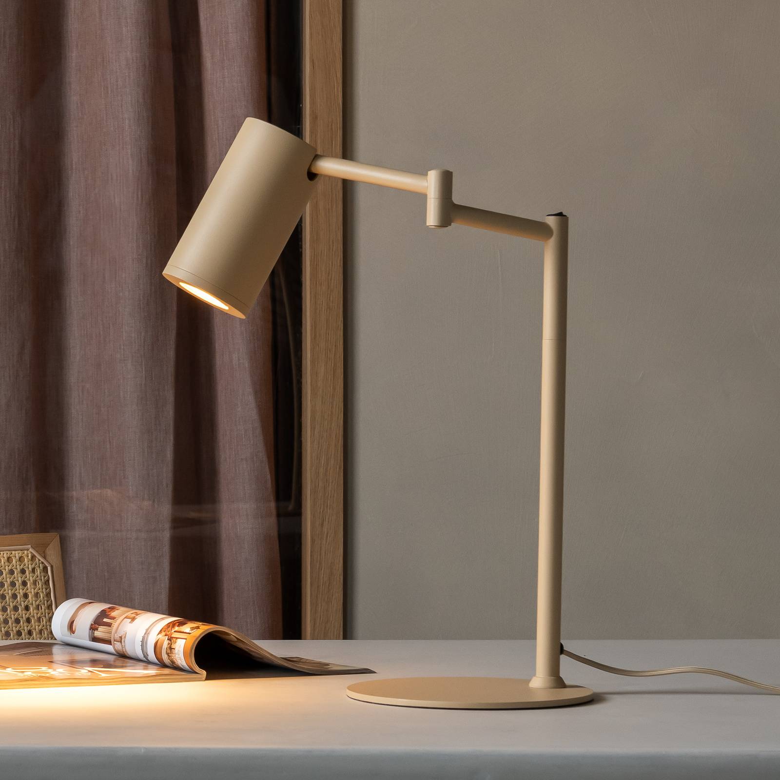 IT'S ABOUT ROMI Tischlampe Bilbao, beige, Höhe 48 cm günstig online kaufen