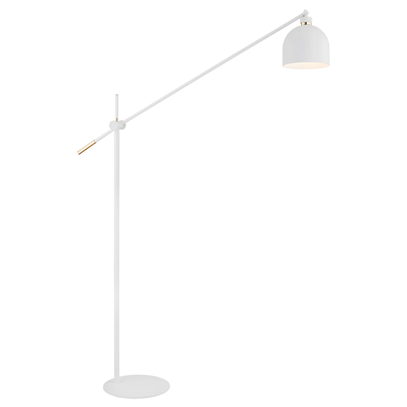 Gulvlampe Dessa, justerbar, hvit