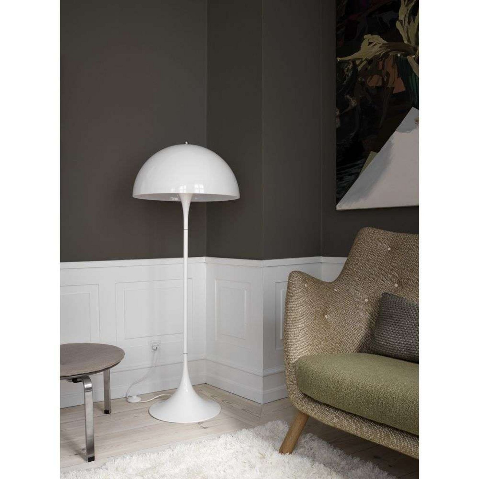 Panthella Floor Lamp White Opal - Louis Poulsen