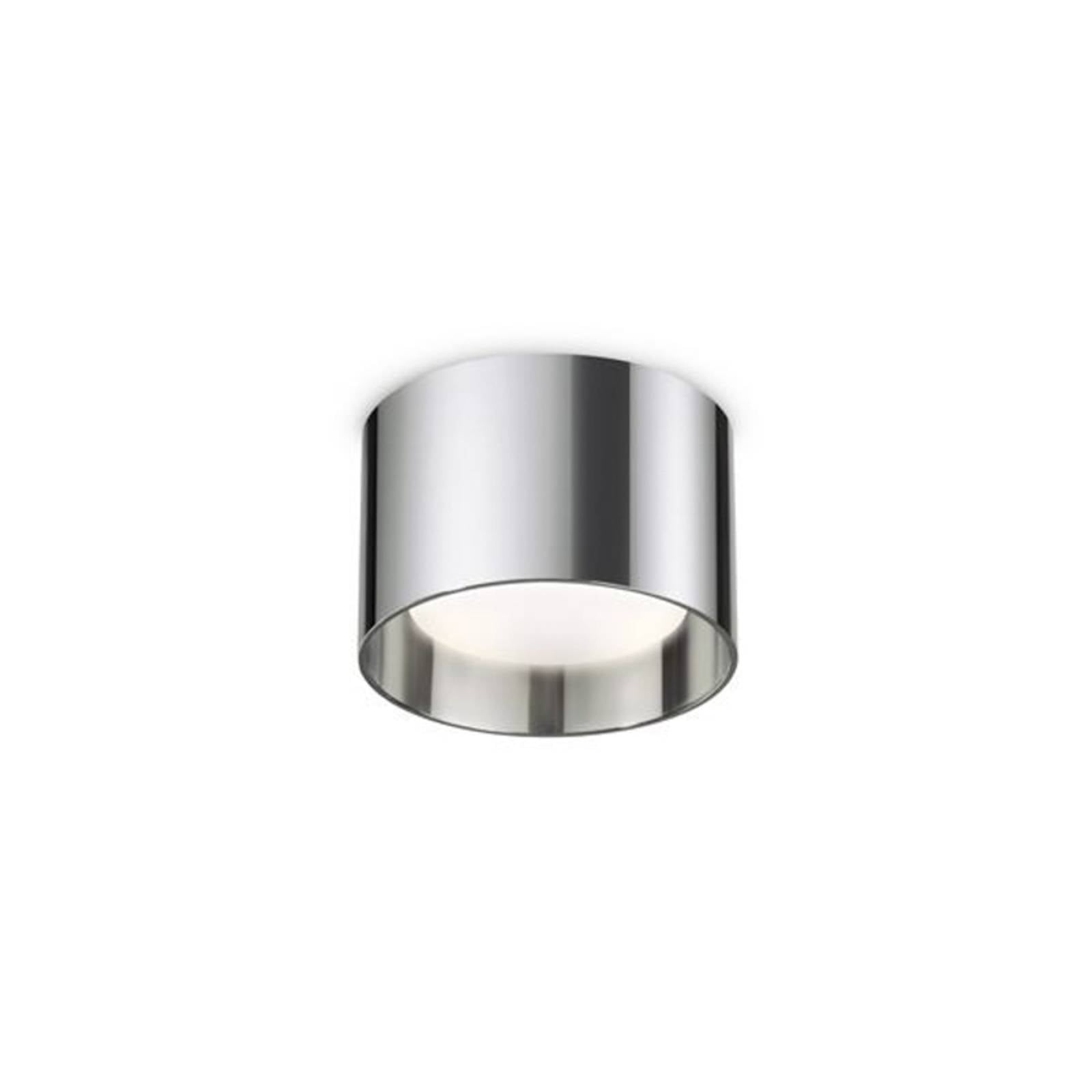 Ideal Lux Downlight Spike Round, chromfarben, Alu, Ø 10 cm