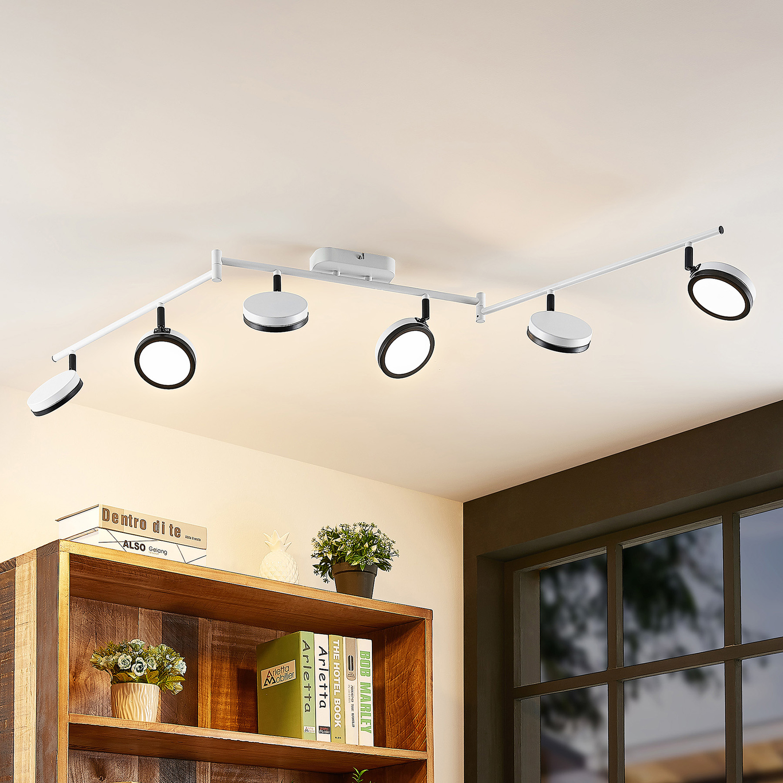 Lindby Vesim LED-spotlight, hvit, 6 lyskilder