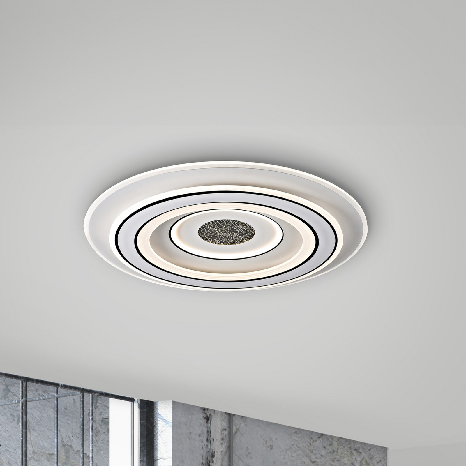 JUST LIGHT. DOAR LUMINĂ. Plafonieră cu LED Tolago Ø 40 cm CCT reglabilă - Camera de zi / sufragerie - modern - alb - Plastic