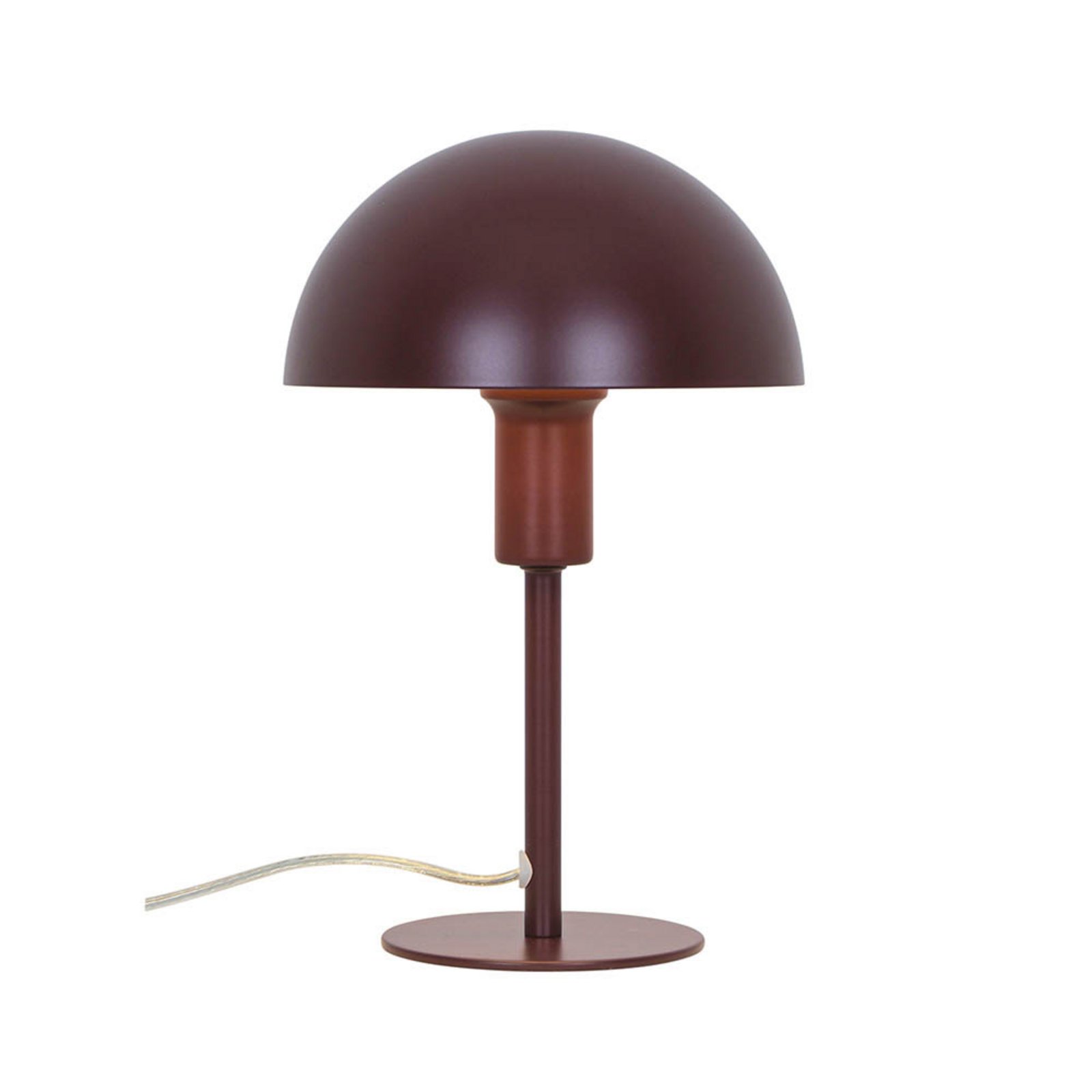 Bordlampe Ellen mini, bordeaux, høyde 25 cm, metall