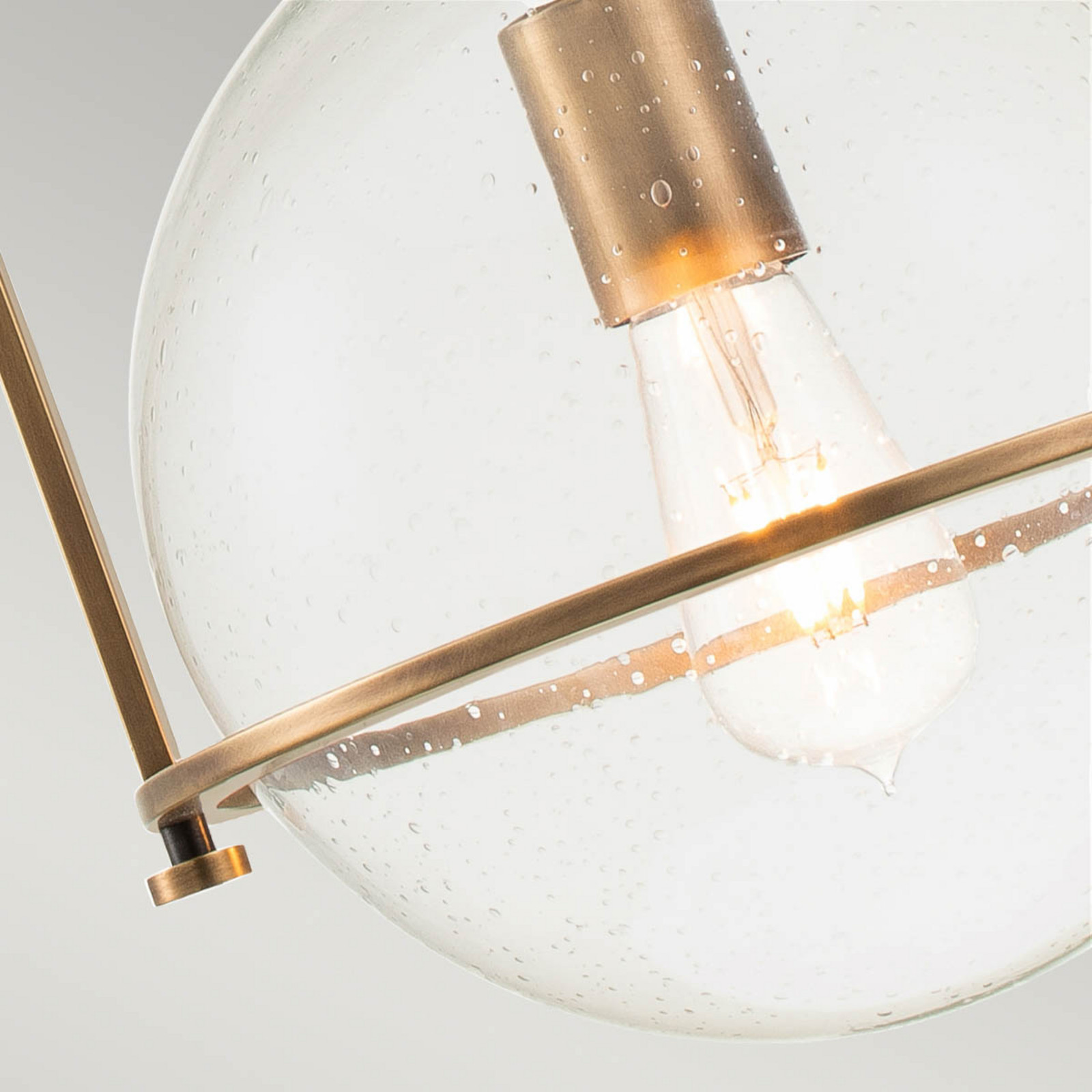 Quintiesse Somerset lampă suspendată o sursă alamă - Camera de zi / sufragerie - alamă transparent - Metal