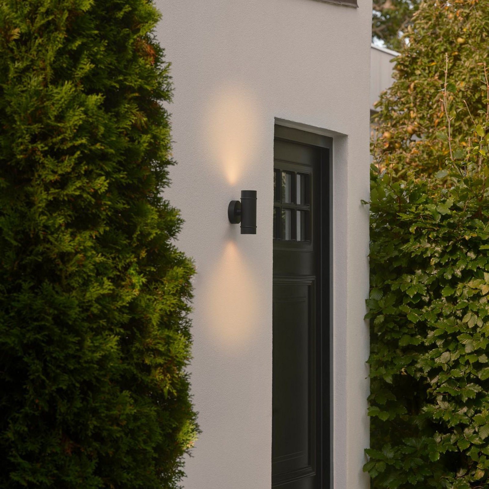 Artilus outdoor wall light, black, aluminium, IP54, up/down
