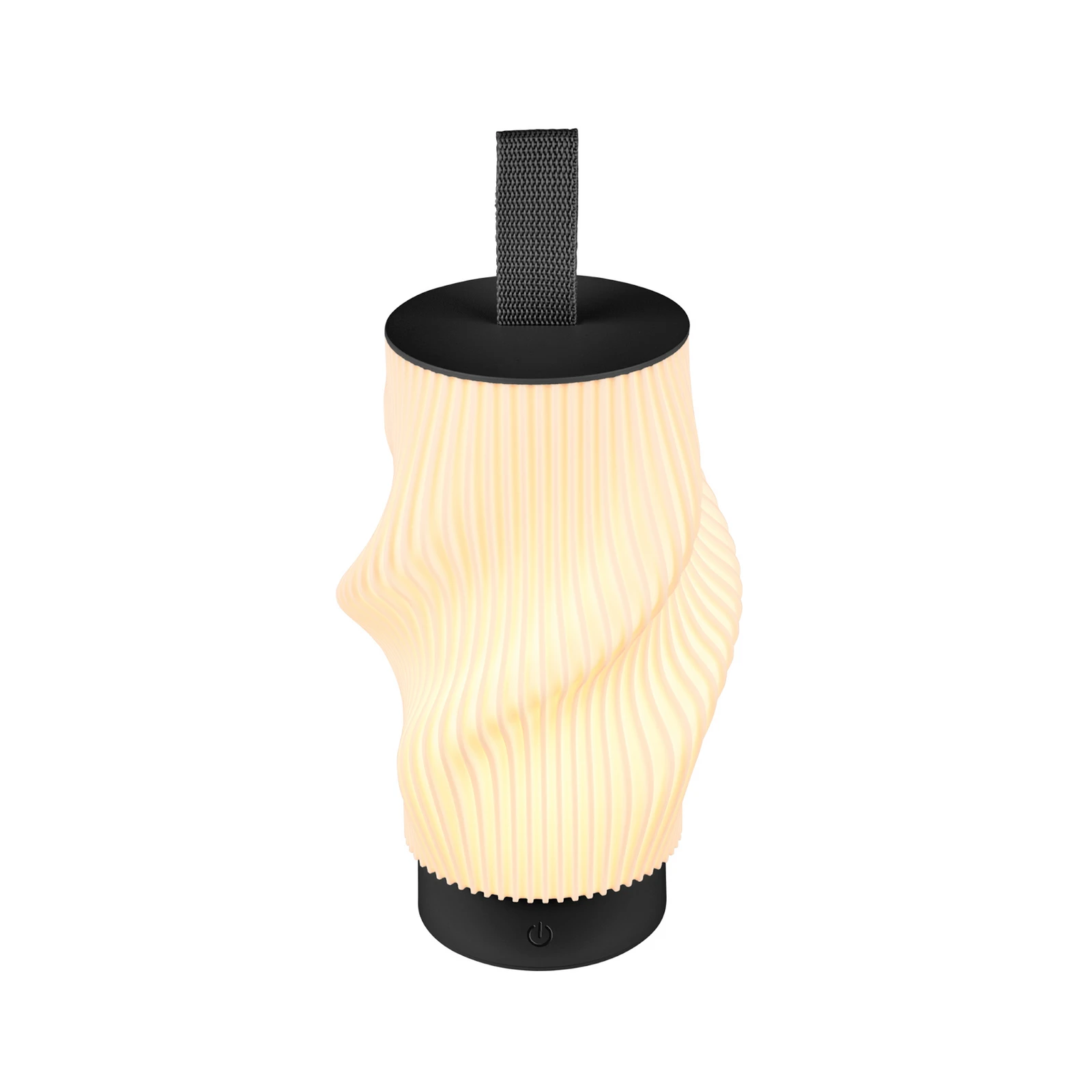 LED-Akku-Tischlampe Brilo unplugged Tubi, schwarz/weiß, IP44