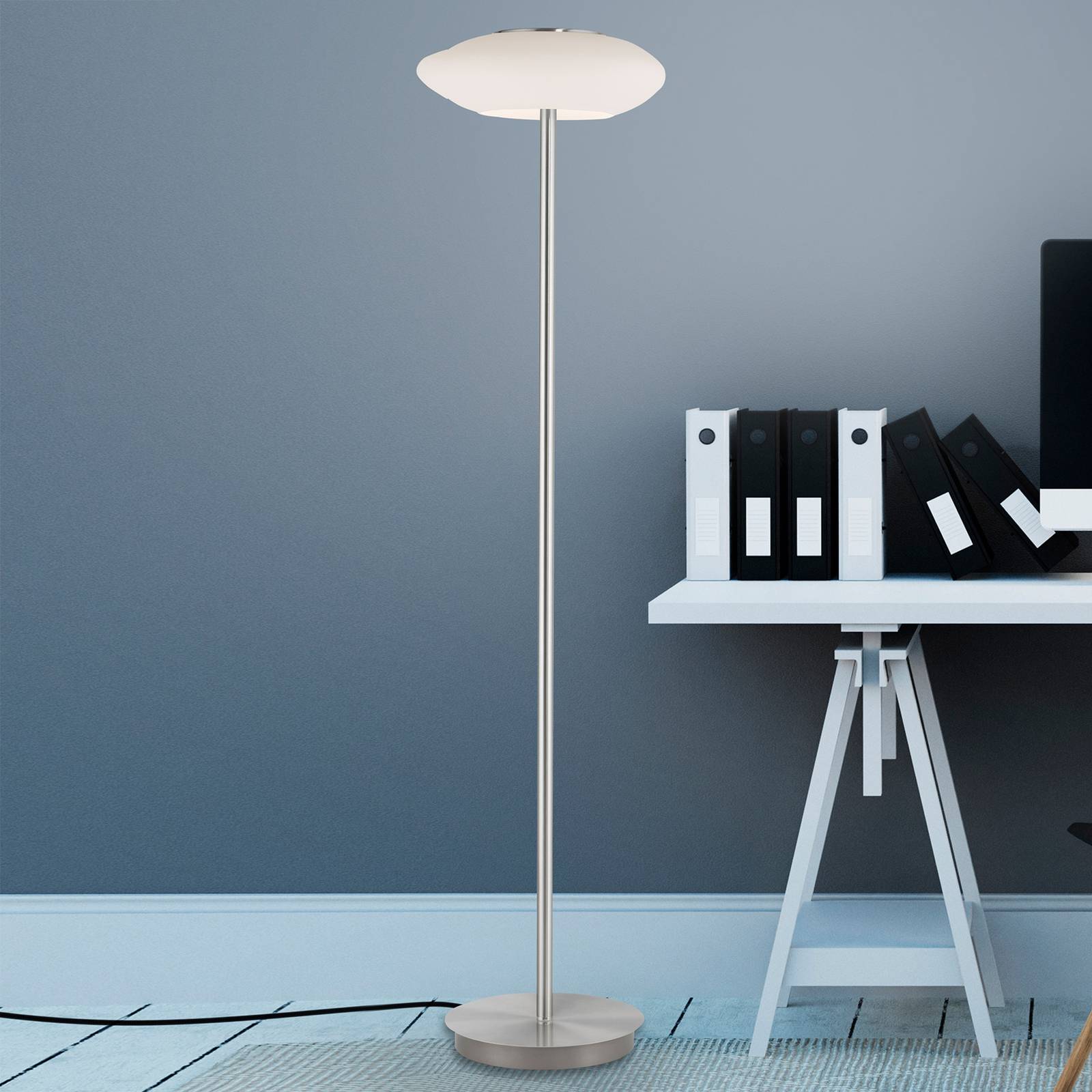 Q-Smart-Home Paul Neuhaus Q-ETIENNE lampadaire LED acier