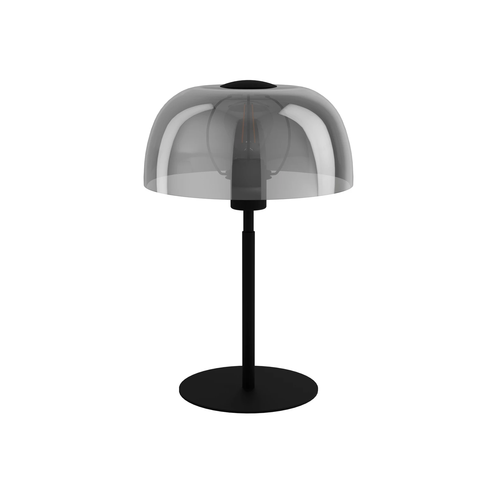 Stolová lampa Solo 2, čierna priehľadná/čierna