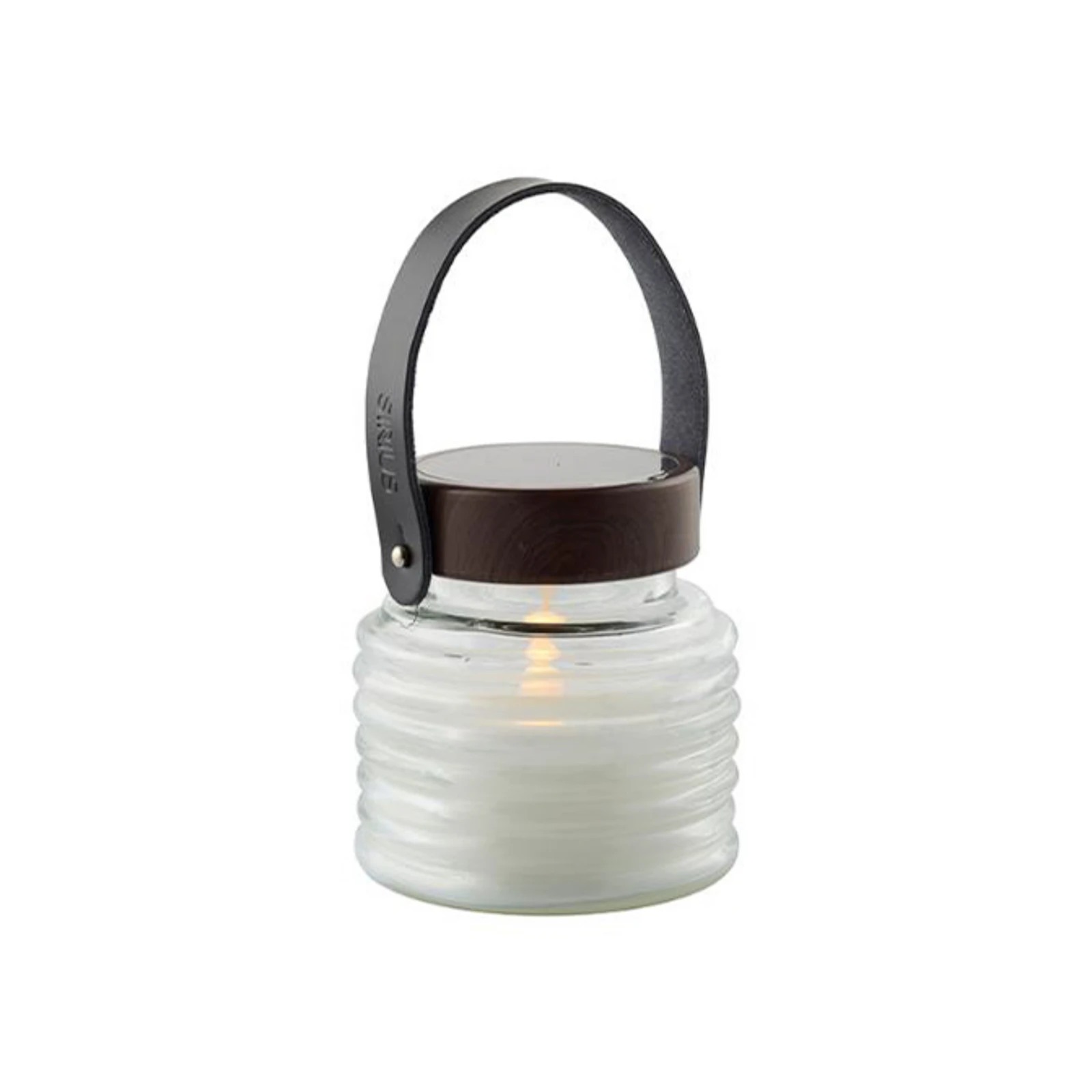 LED lamp op zonne-energie Aston Jar, hoogte 12 cm, zwart/bruin, IP44