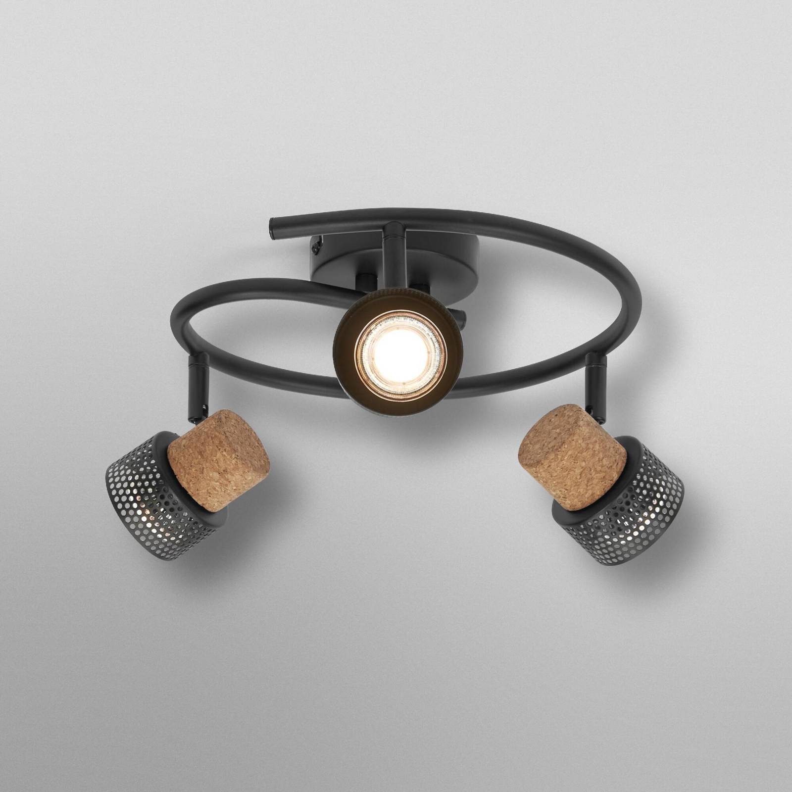 Reflektor sufitowy OSRAM CORK SPIRAL czarny 3-punktowy GU10-LED 927