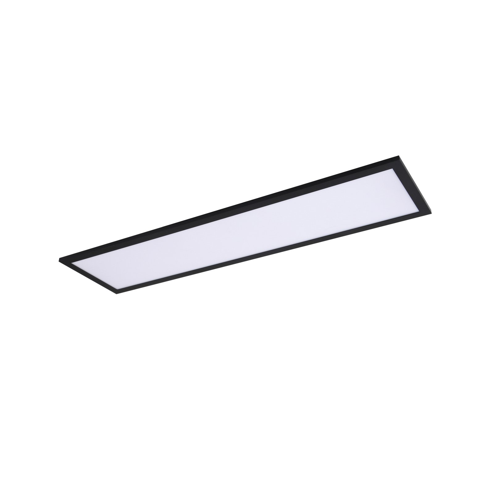 Lindby LED panel Enhife, black, 80 x 20 cm, metal, 4,000K