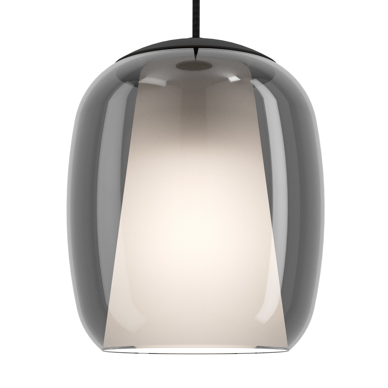 Ciampino pendant light, black, 4-bulb.
