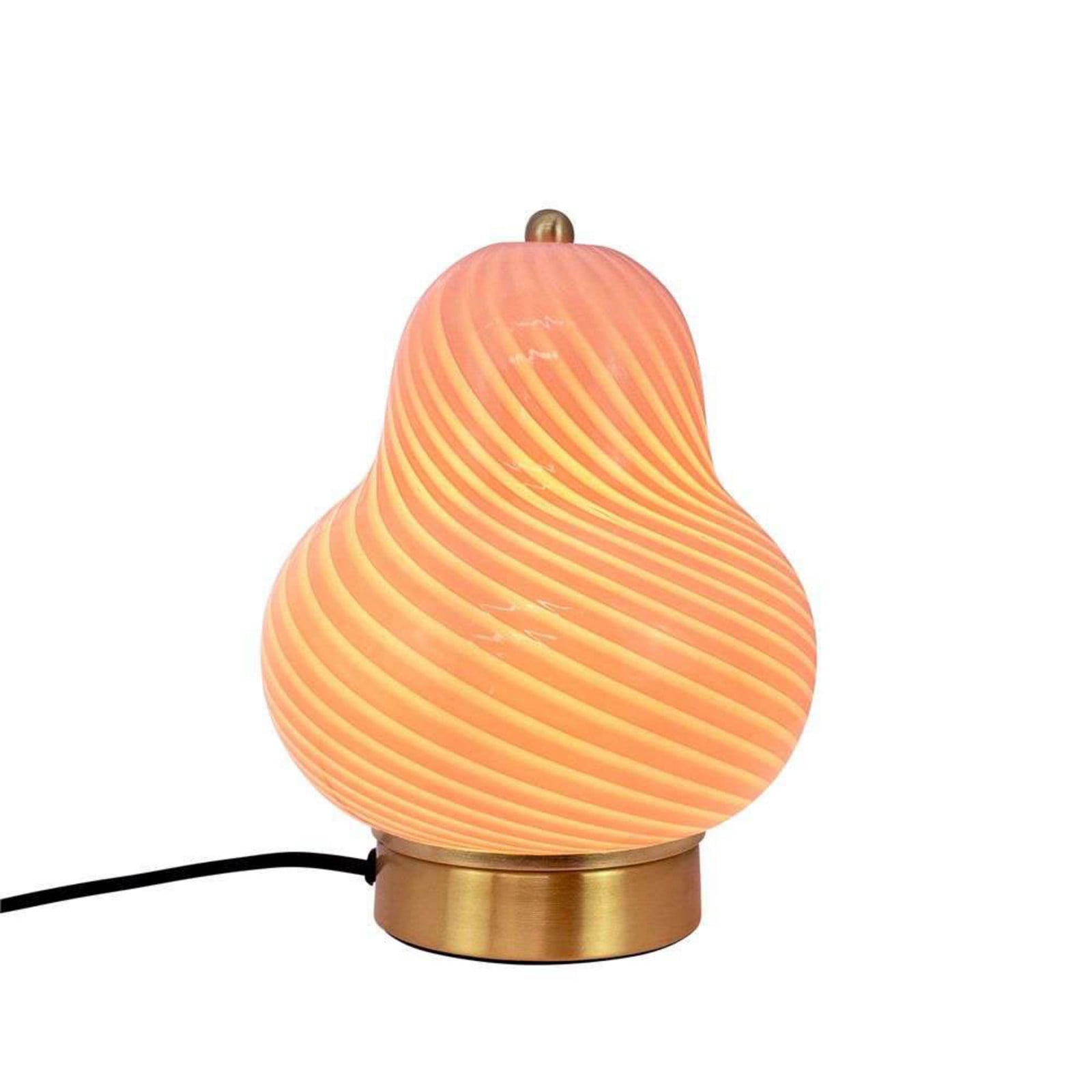 Lucy bordslampa, ljusrosa, glas, h&ouml;jd 22 cm &ndash; Dyberg Larsen - Vardagsrum - Skandinavisk - Med en ljusk&auml;lla