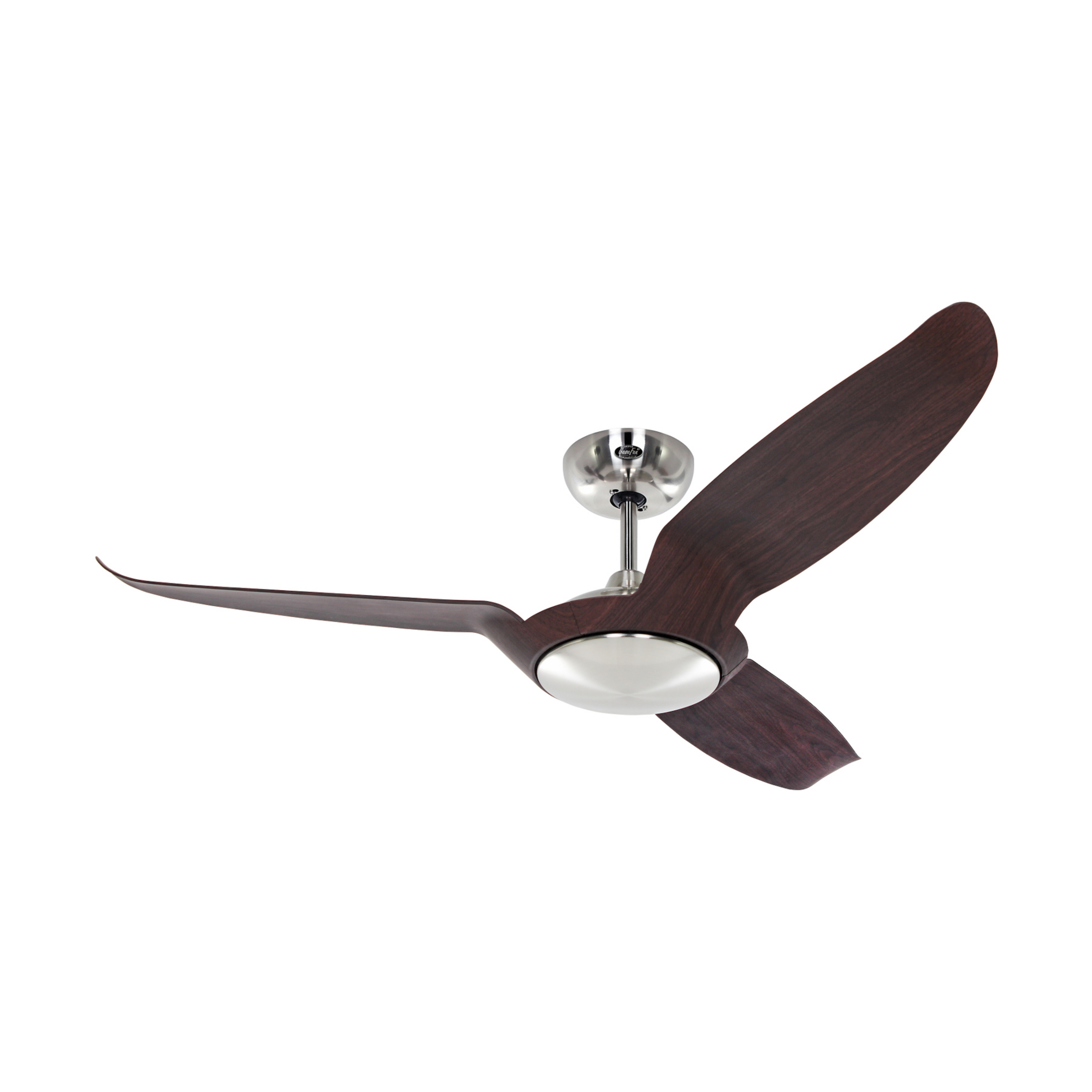 Ventilador de teto Eco Talos, metal castanho, motor CC, Ø 135 cm - CasaFan