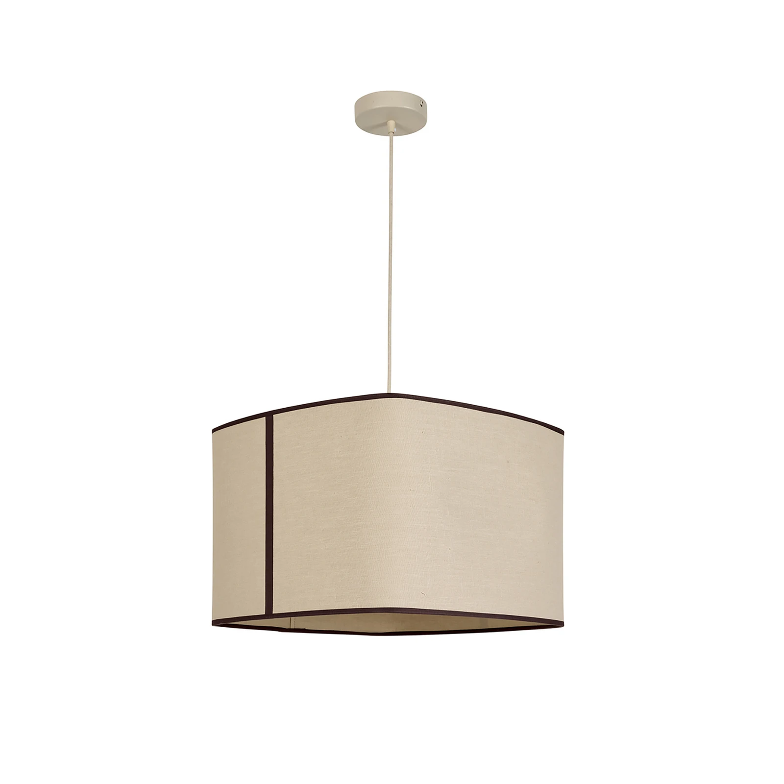 MARKET SET Lampada a sospensione Dolce, beige calcare, lino, E27
