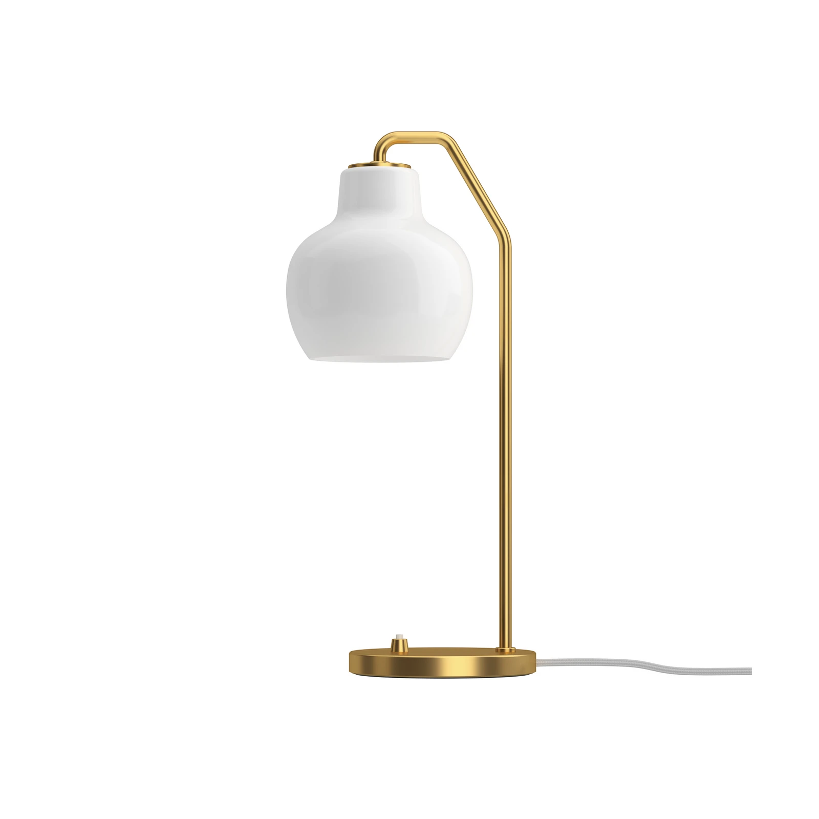 Louis Poulsen bordlampe VL Ring Crown, hvit/messing, E14