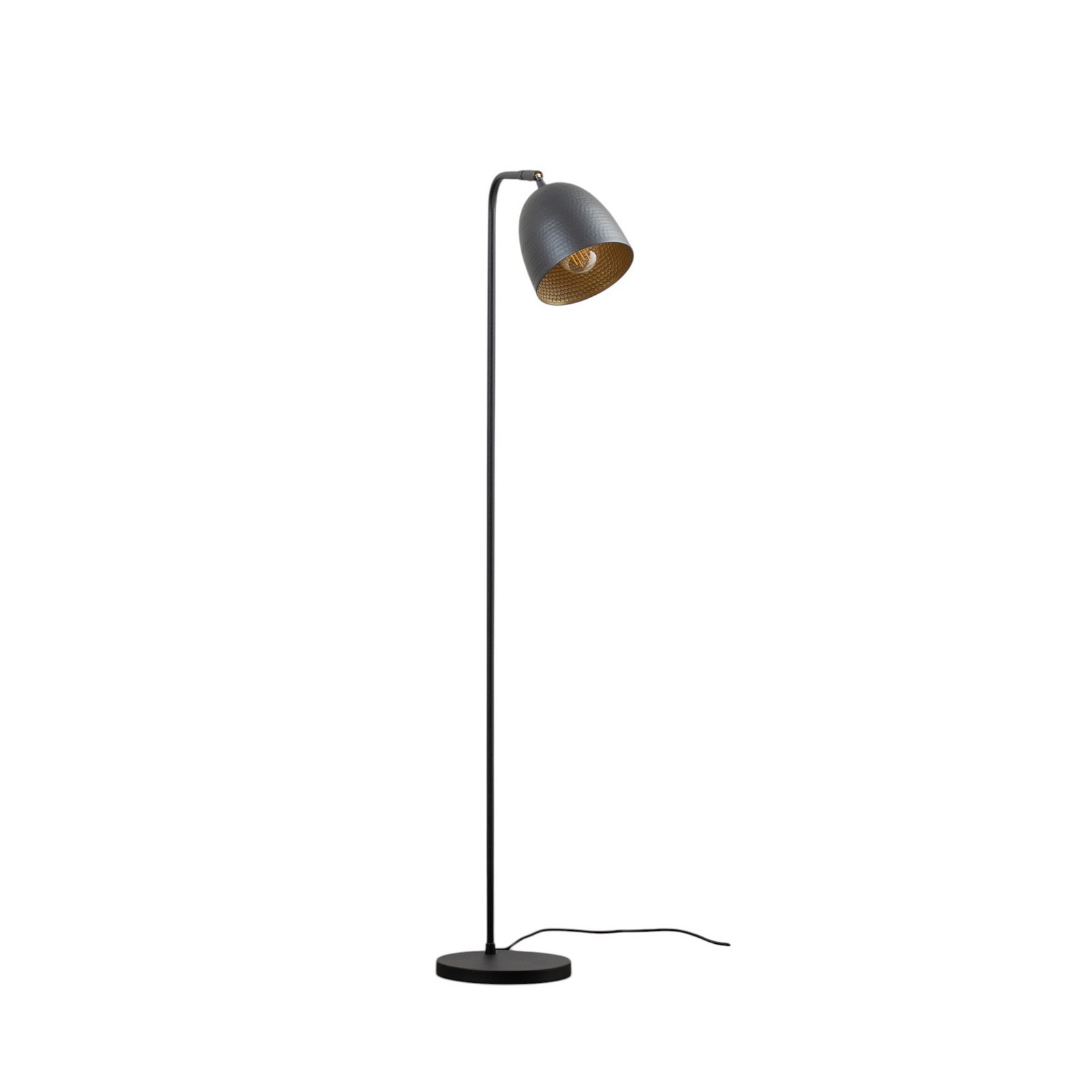 Tattoo 4090 floor lamp, black, metal, height 120 cm