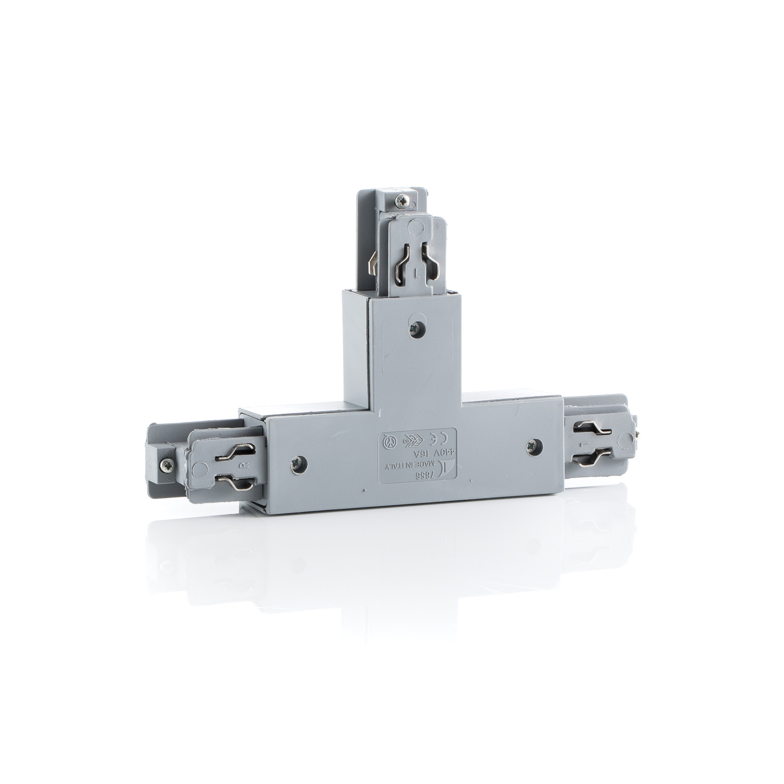Ivela T-connector earth left, silver