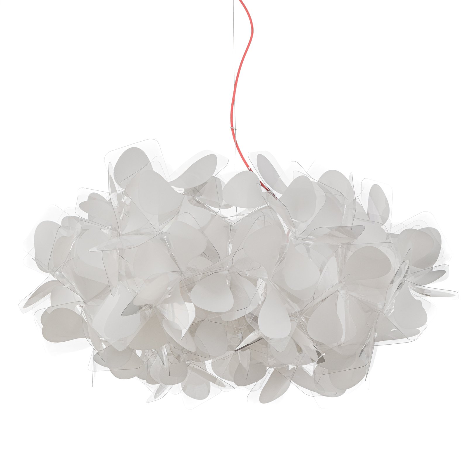 Clizia Mama Non Mama Hängelampe, Ø 53 cm, weiß/rot - Slamp