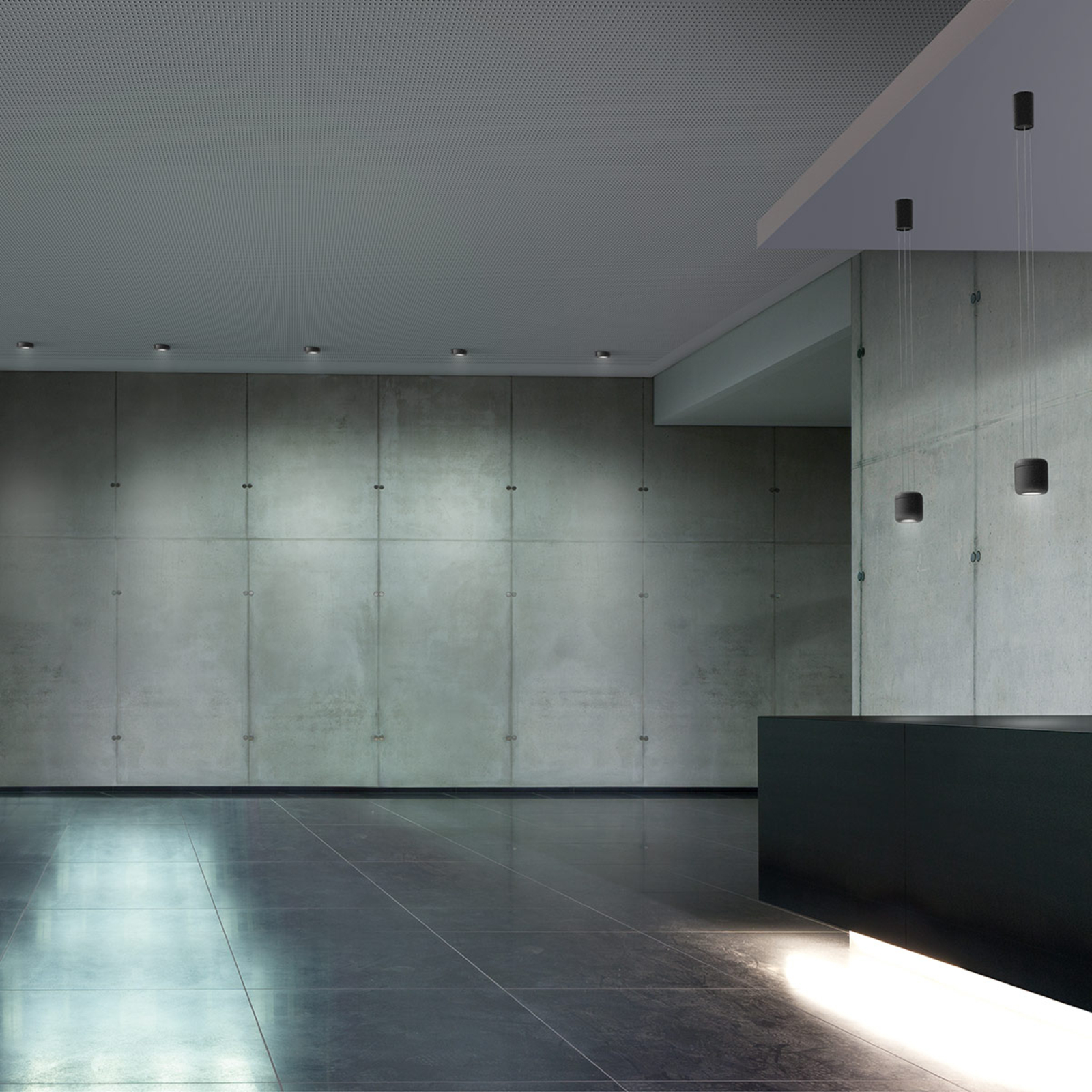 Cavity LED Recessed Stropní Lampa S Black - Serien Lighting
