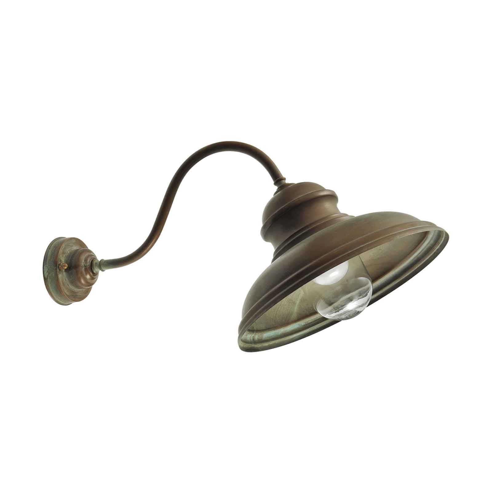 Mill 1591 outdoor wall lamp antique brass/clear