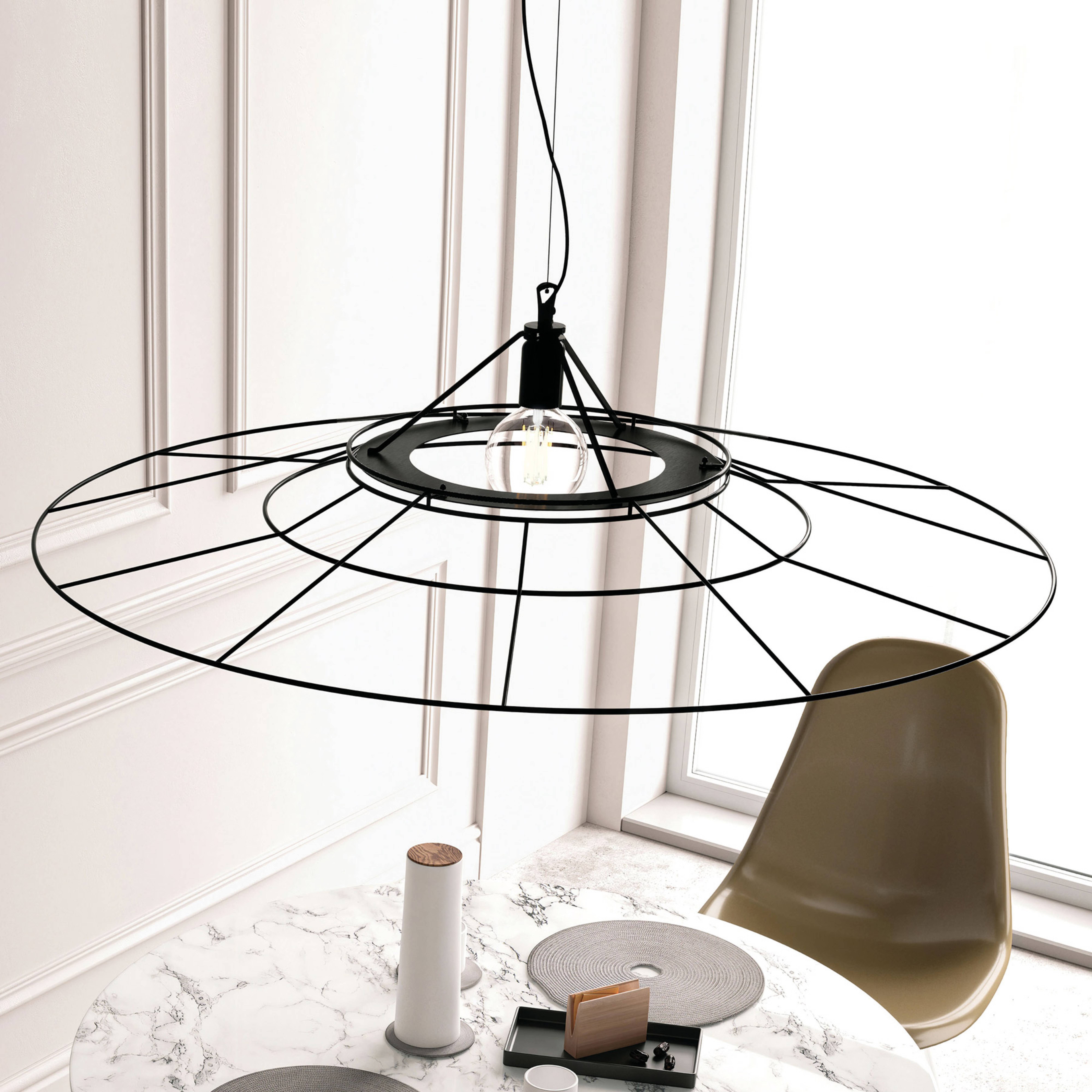 Modo Luce Mood Desnuda lámpara colgante negro Ø60cm
