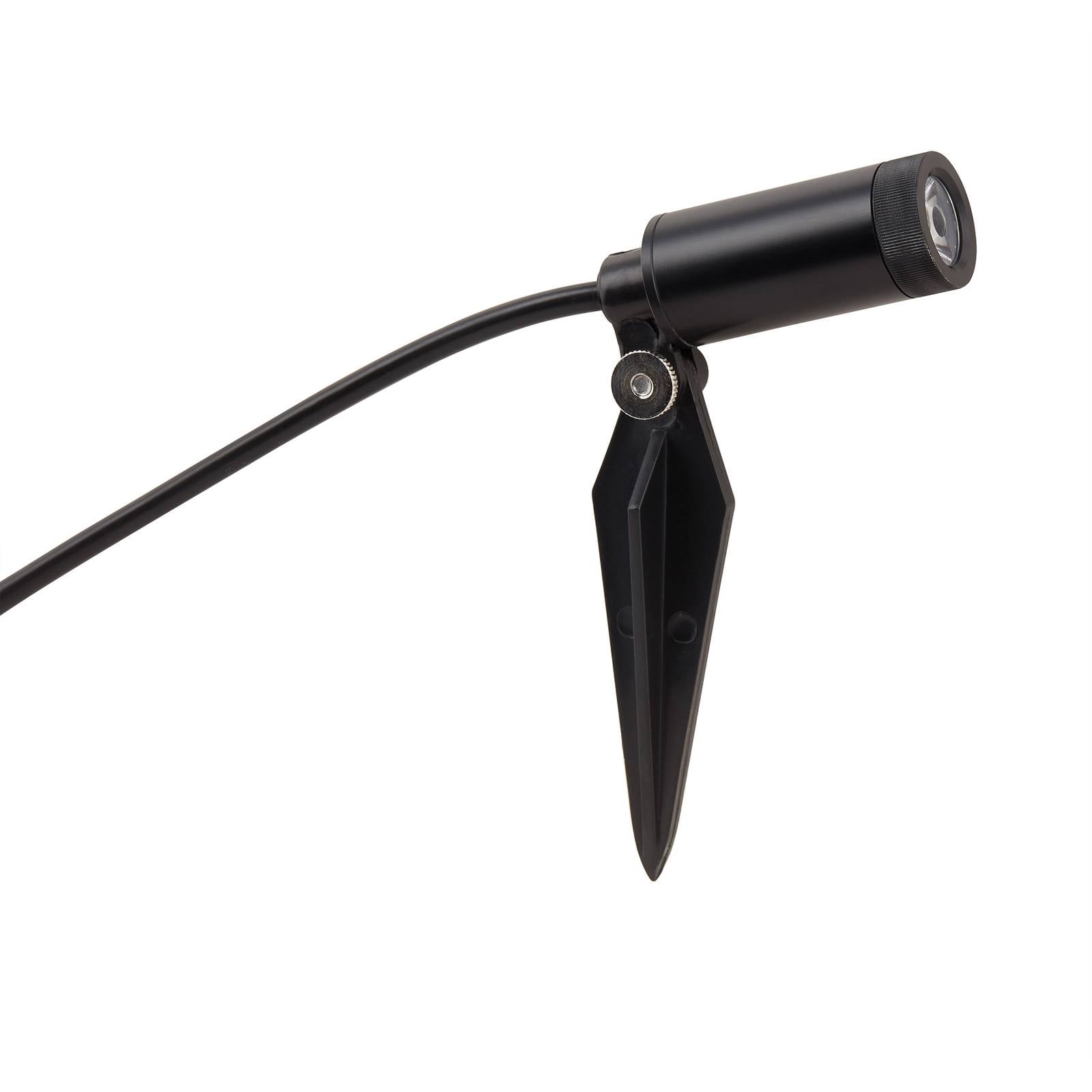 Lindby Heath LED-Erdspießleuchte, 4er-Set, schwarz