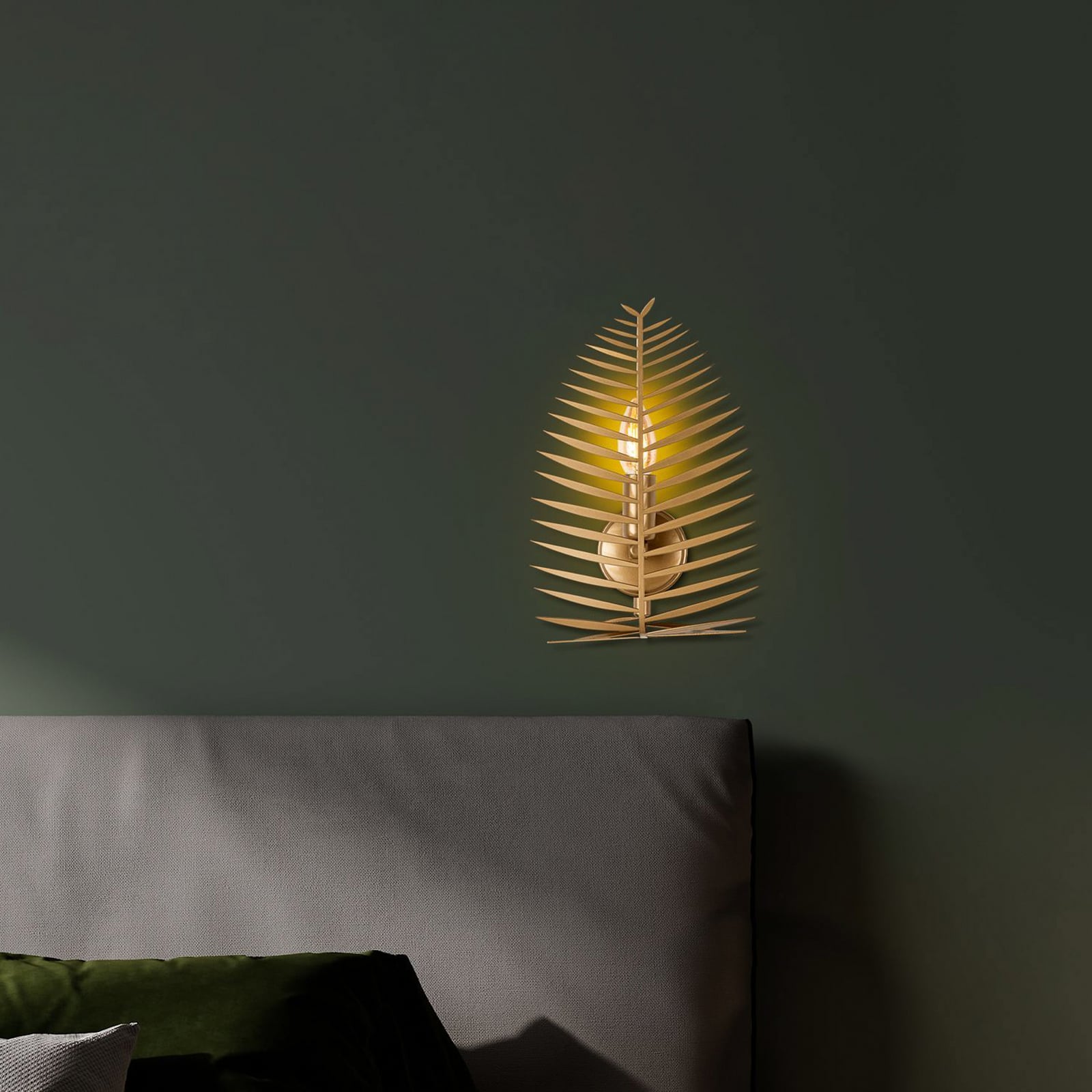 Φωτιστικό τοίχου LEAF, χρυσό, ύψος 30 εκ., μέταλλο, E14 Φωτιστικό τοίχου LEAF, χρυσό, ύψος 30 εκ., μέταλλο, E14