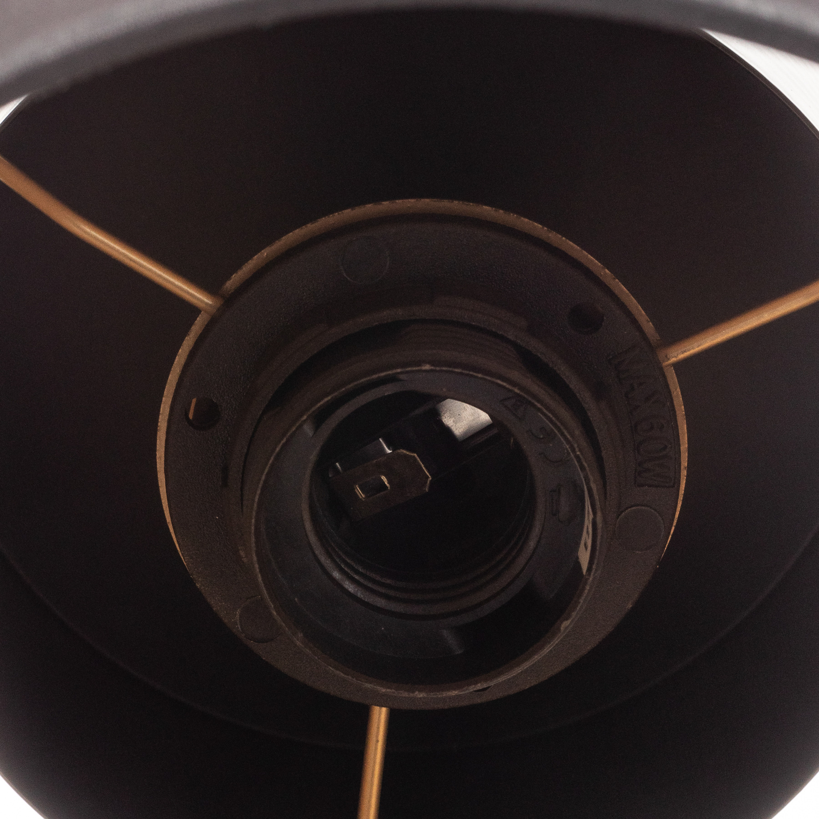 Lampada sosp Soho cilindro tondo 3 luci nero/oro