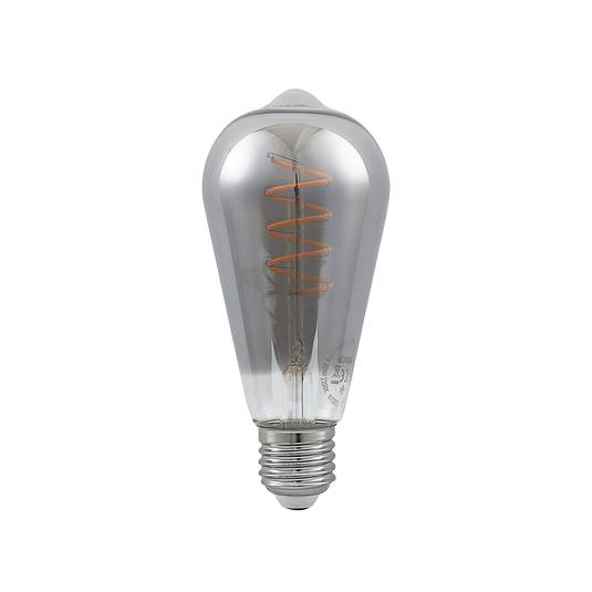 Lucande LED lamp E27 ST64 4W 1.800K dimbaar titaan