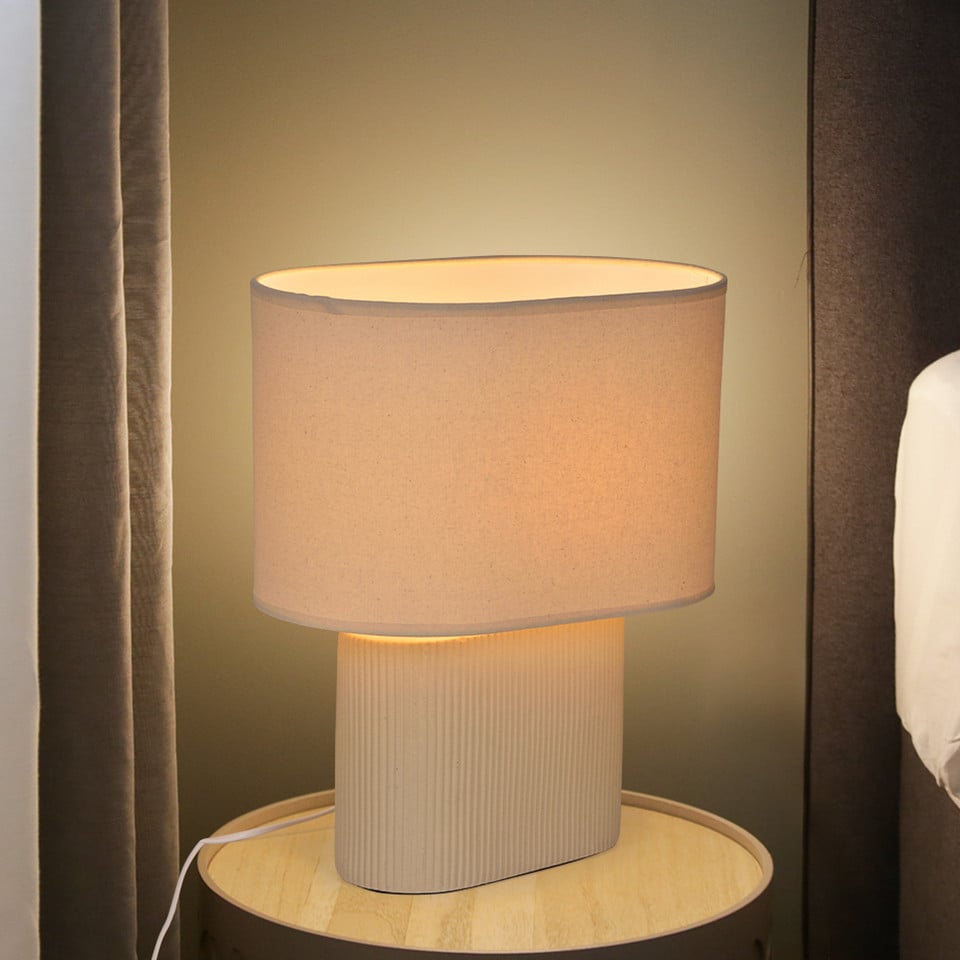 Corep Santorini bordslampa, beige från Corep