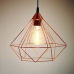 Κρεμαστό φωτιστικό Tarbes, μονόφωτο, 32.5cm, χαλκός