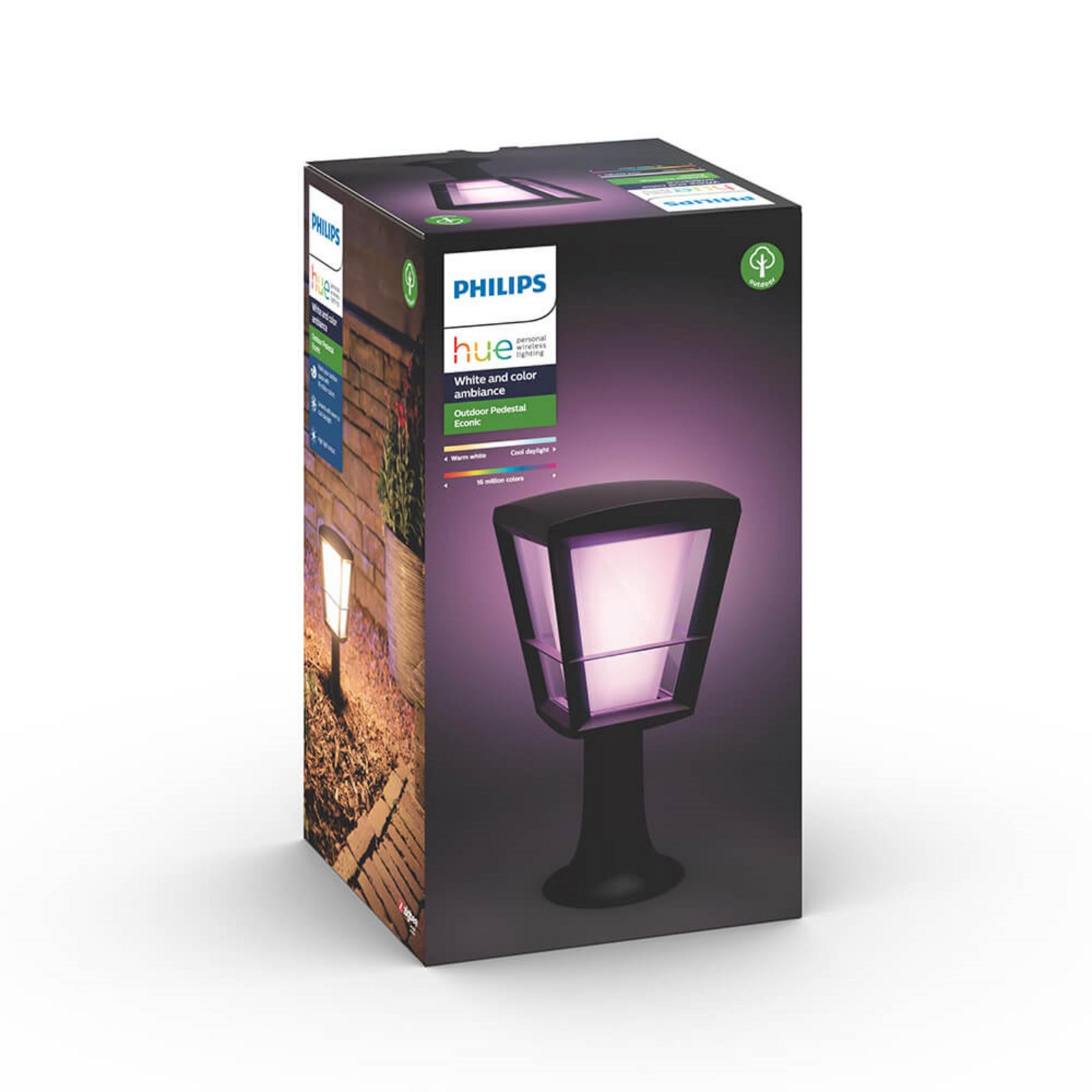 Econic Lampadare Exterior Low White/Color Amb. - Philips Hue