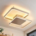 Lucande Kadira LED ceiling lamp 70 cm, nickel