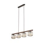 Viseća svjetiljka Salvia, smeđa/konjak, staklo, duljina 95 cm, E14