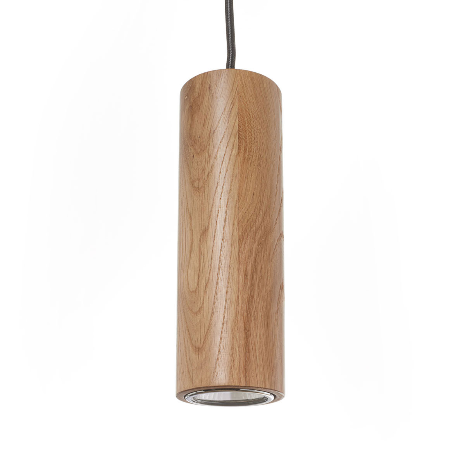 One-bulb LED LED pendant light Pipe of oak wood