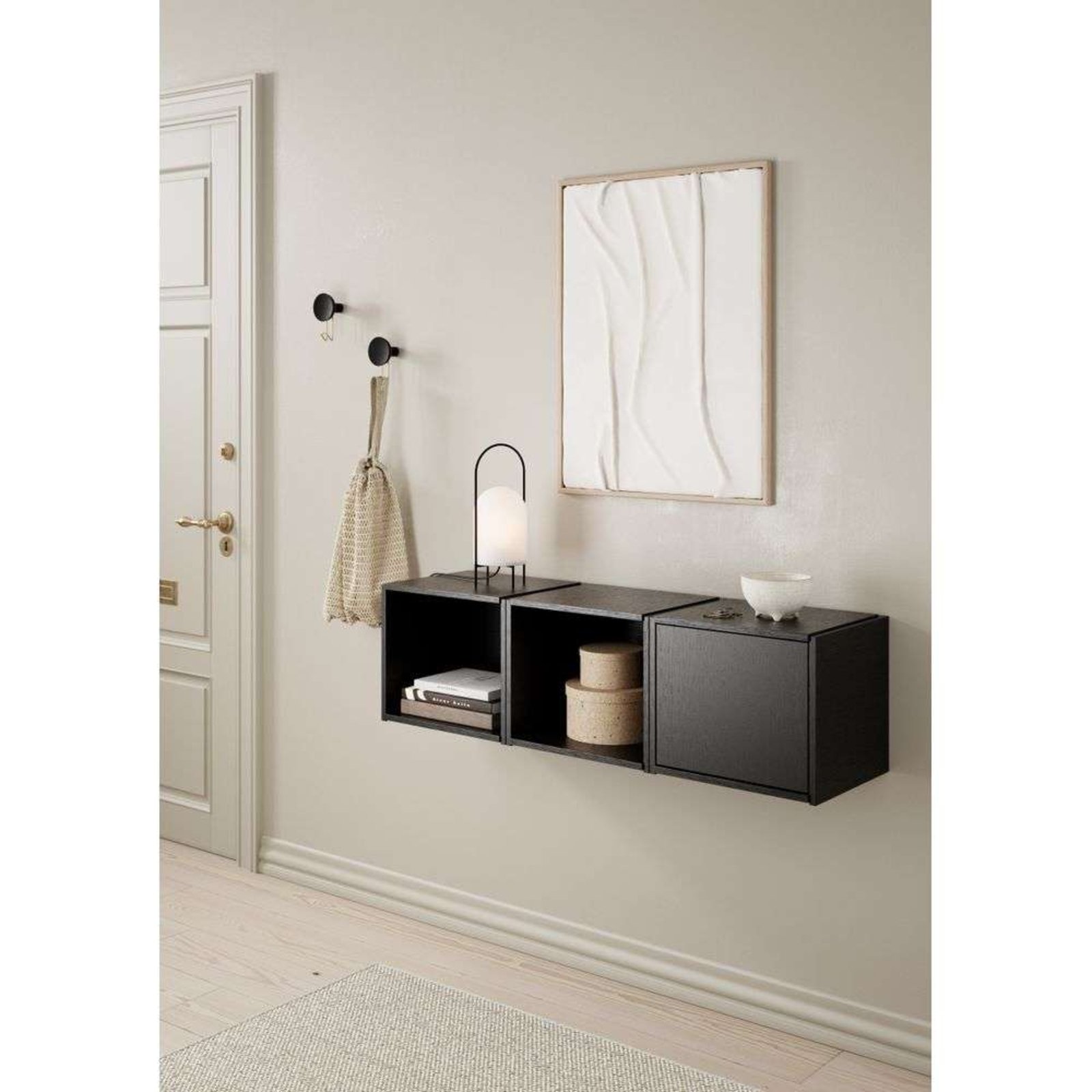 Around Colgador de Pared Large Black/Oak/Black - Woud