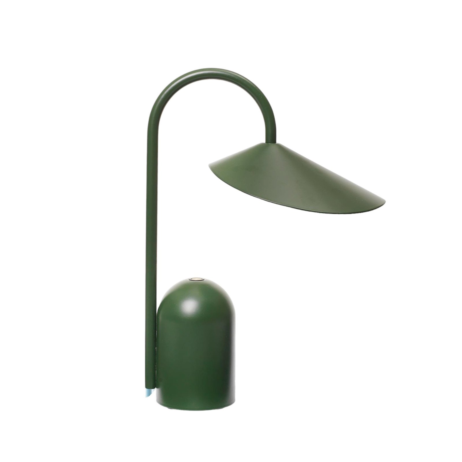 ferm LIVING Lampe de table LED à accu Arum, vert, intensité variable, IP44
