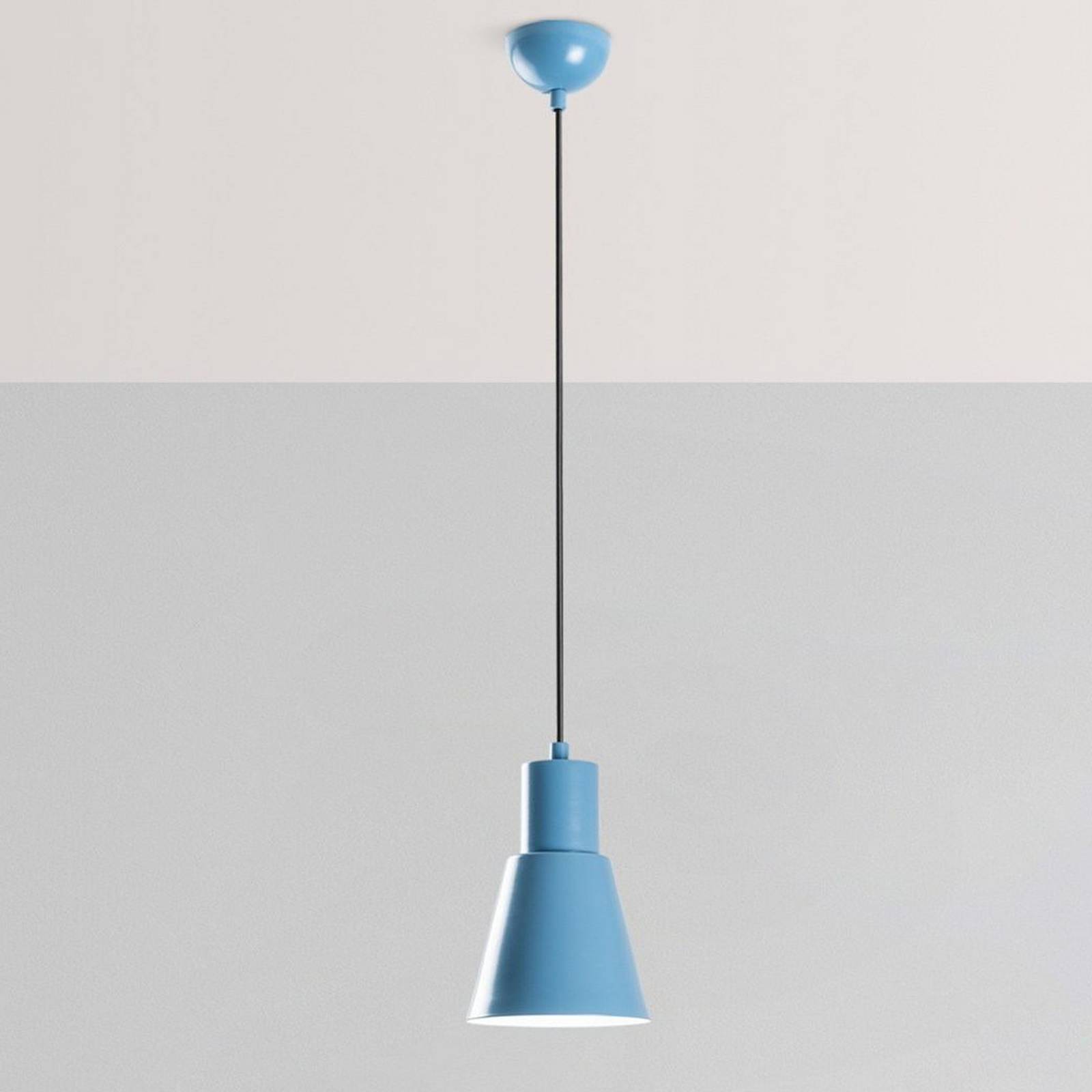 Hängeleuchte Konikkem, hellblau, Metall, Ø 14 cm, E27 günstig online kaufen