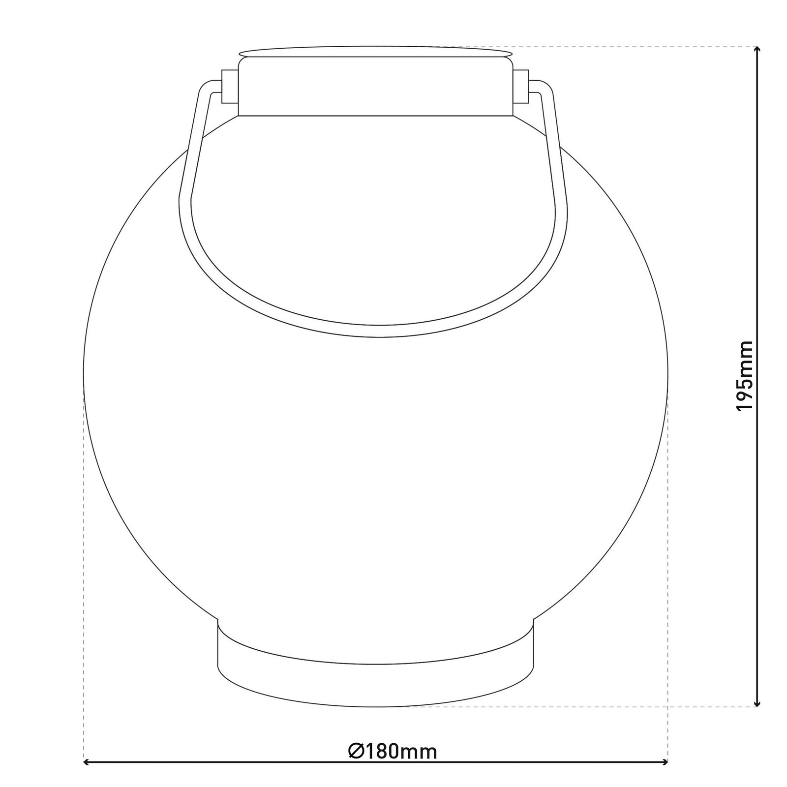 Lampada LED solare 52854, bianca, metallo, 20 cm, IP44, set da 2