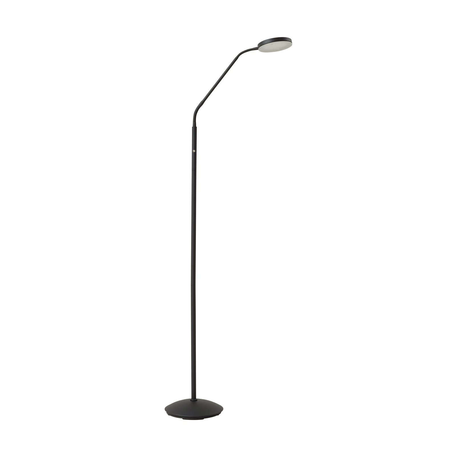 Lindby LED-akku-lattiavalaisin Elvyn, musta, säädettävä