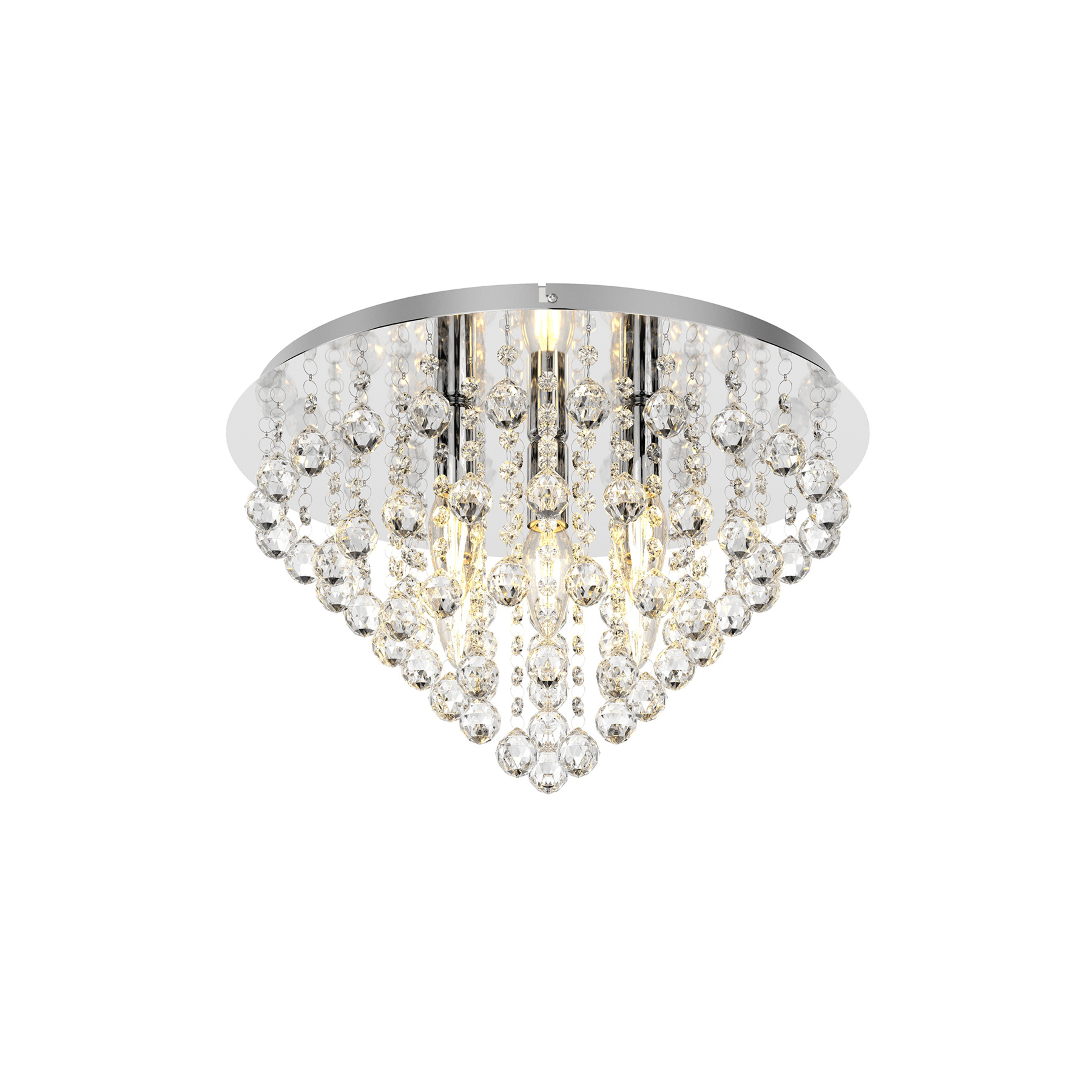 Annica Round Plafonnier Chrome/Clear - Lindby