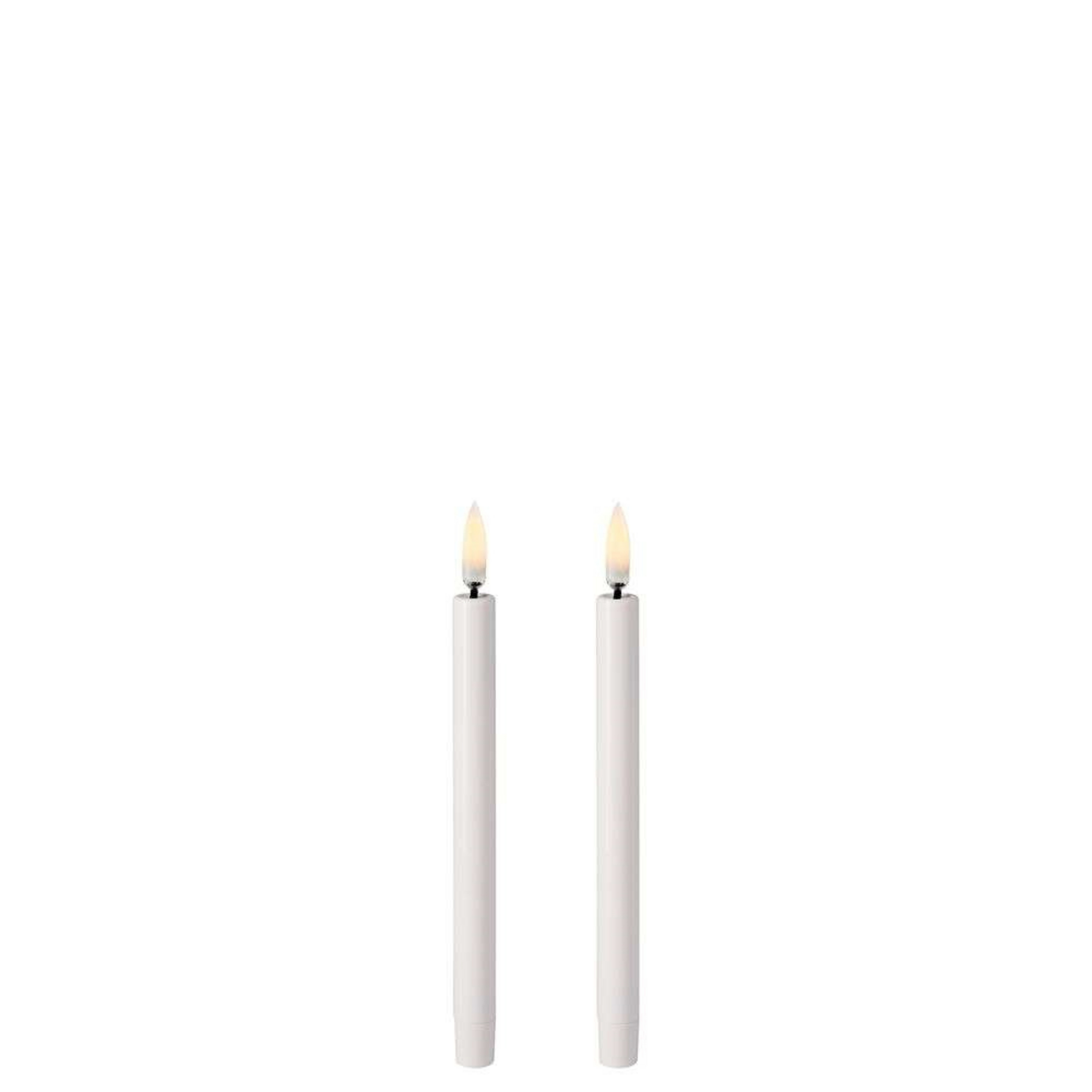 Mini LED cone candle, 2 pcs. 1.3 x 13 cm, white - Uyuni Lighting
